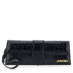 THE BOY POUCH with leather details and black unisex color