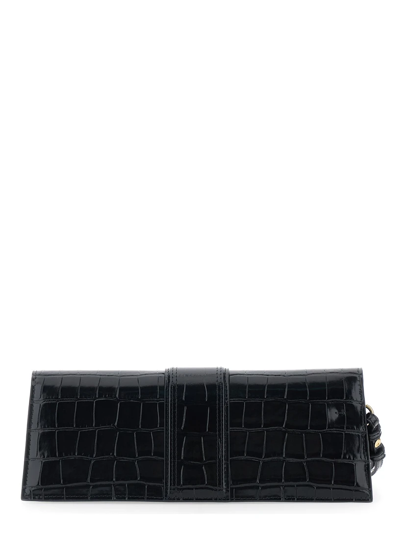 THE BOY POUCH with leather details and black unisex color