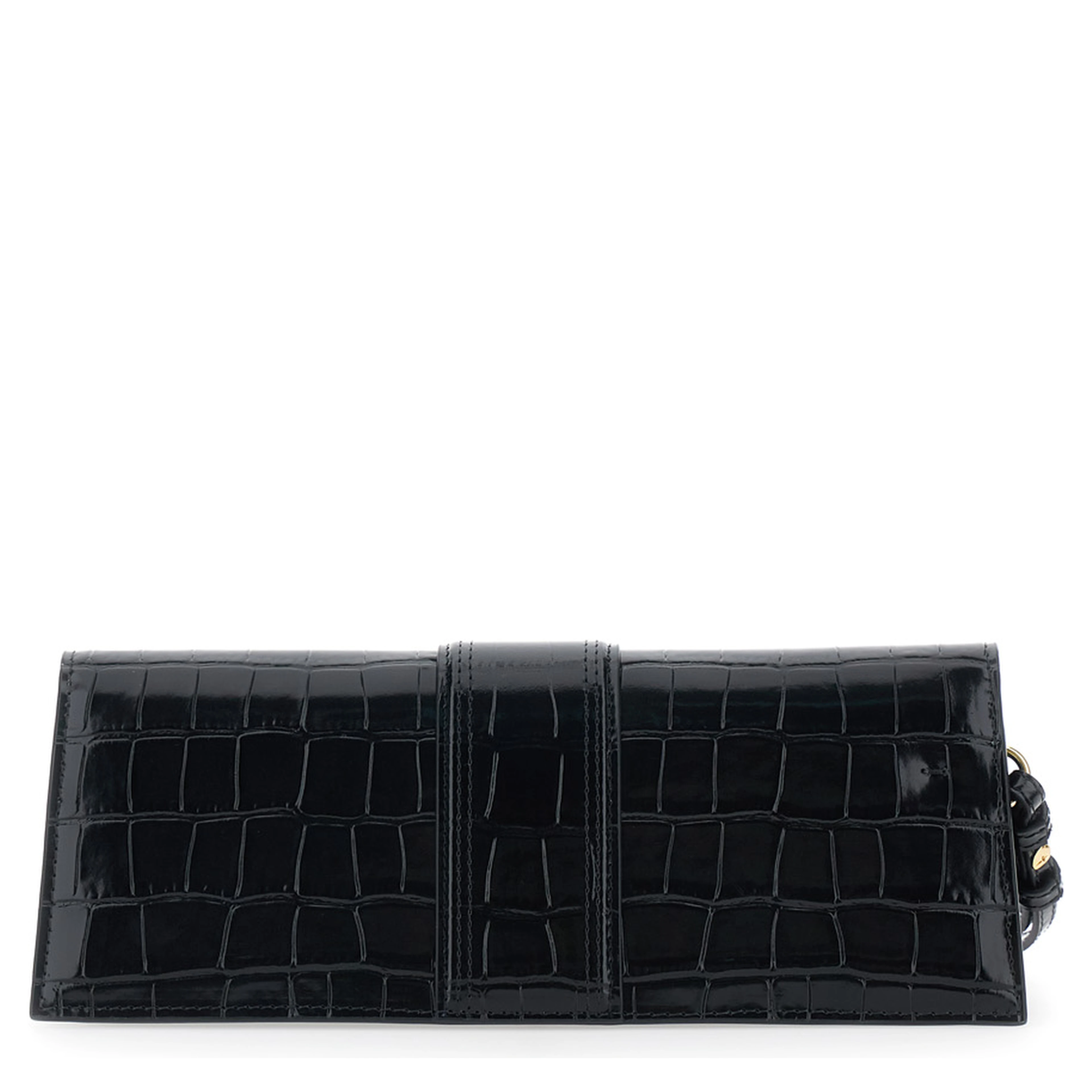 THE BOY POUCH with leather details and black unisex color