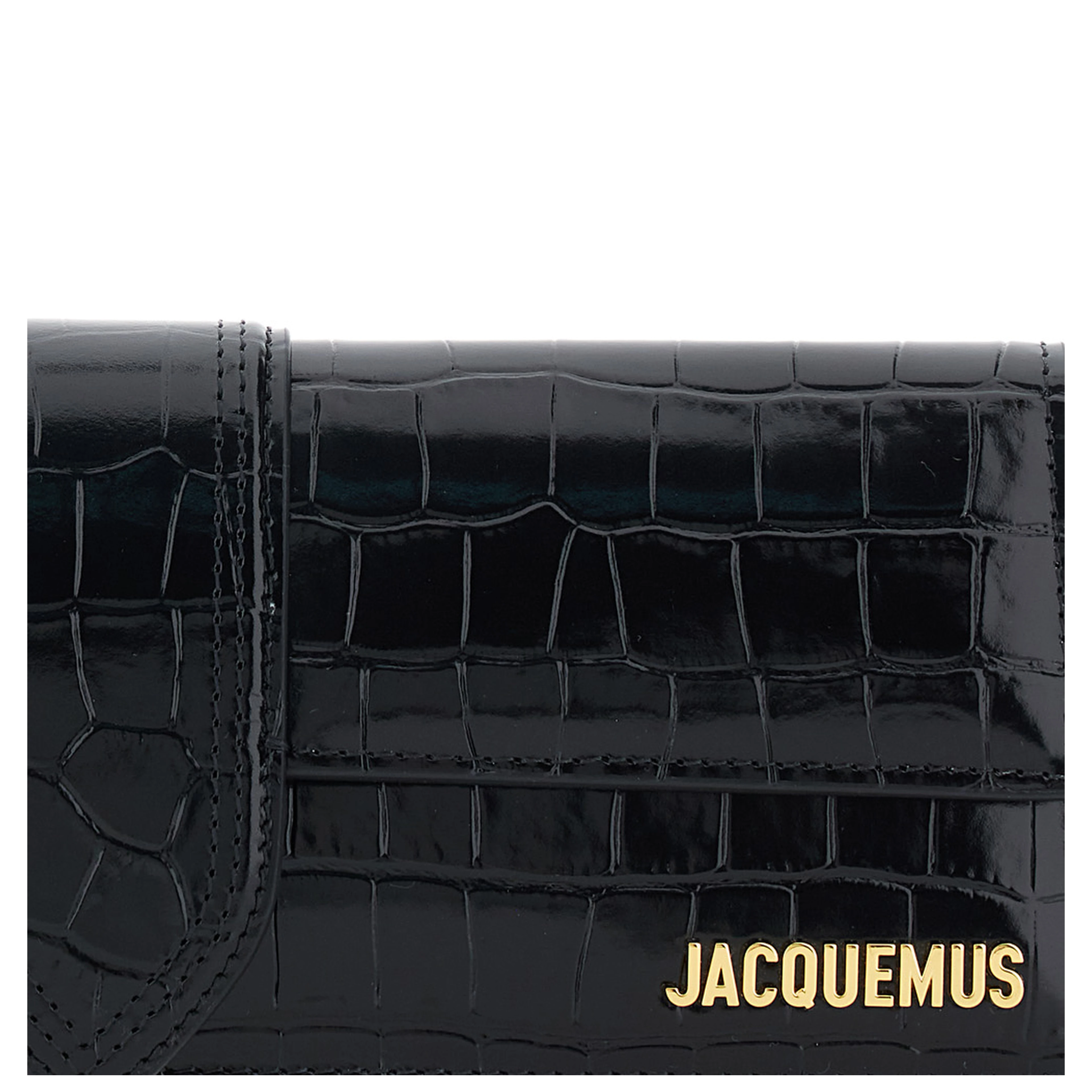 THE BOY POUCH with leather details and black unisex color