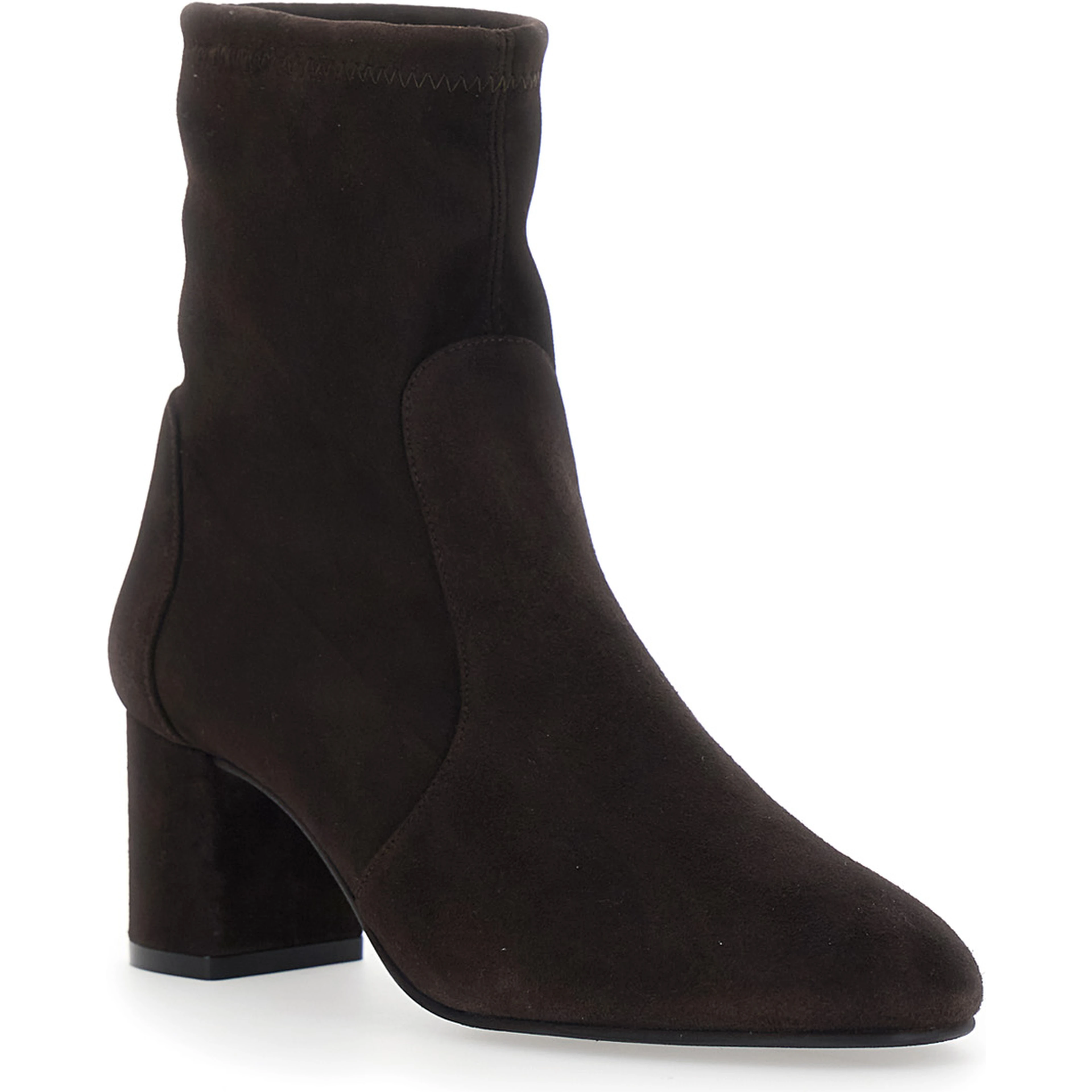 YULIA STRETCH BOOTIE 60 Suede Brown Womens Booties