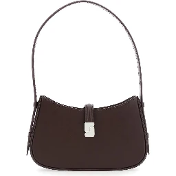 Shoulder bag BONNIE in brown leather for women