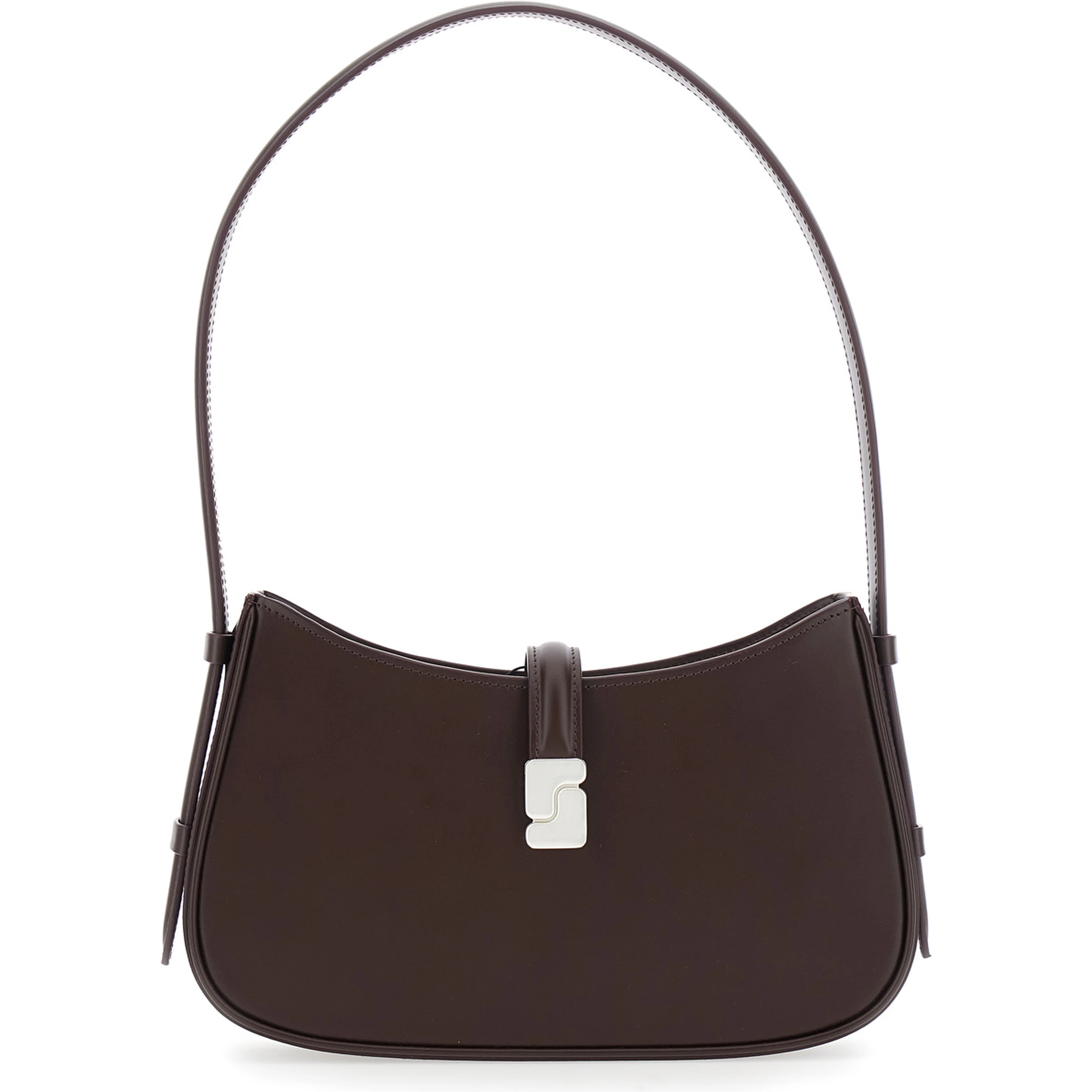 Shoulder bag BONNIE in brown leather for women