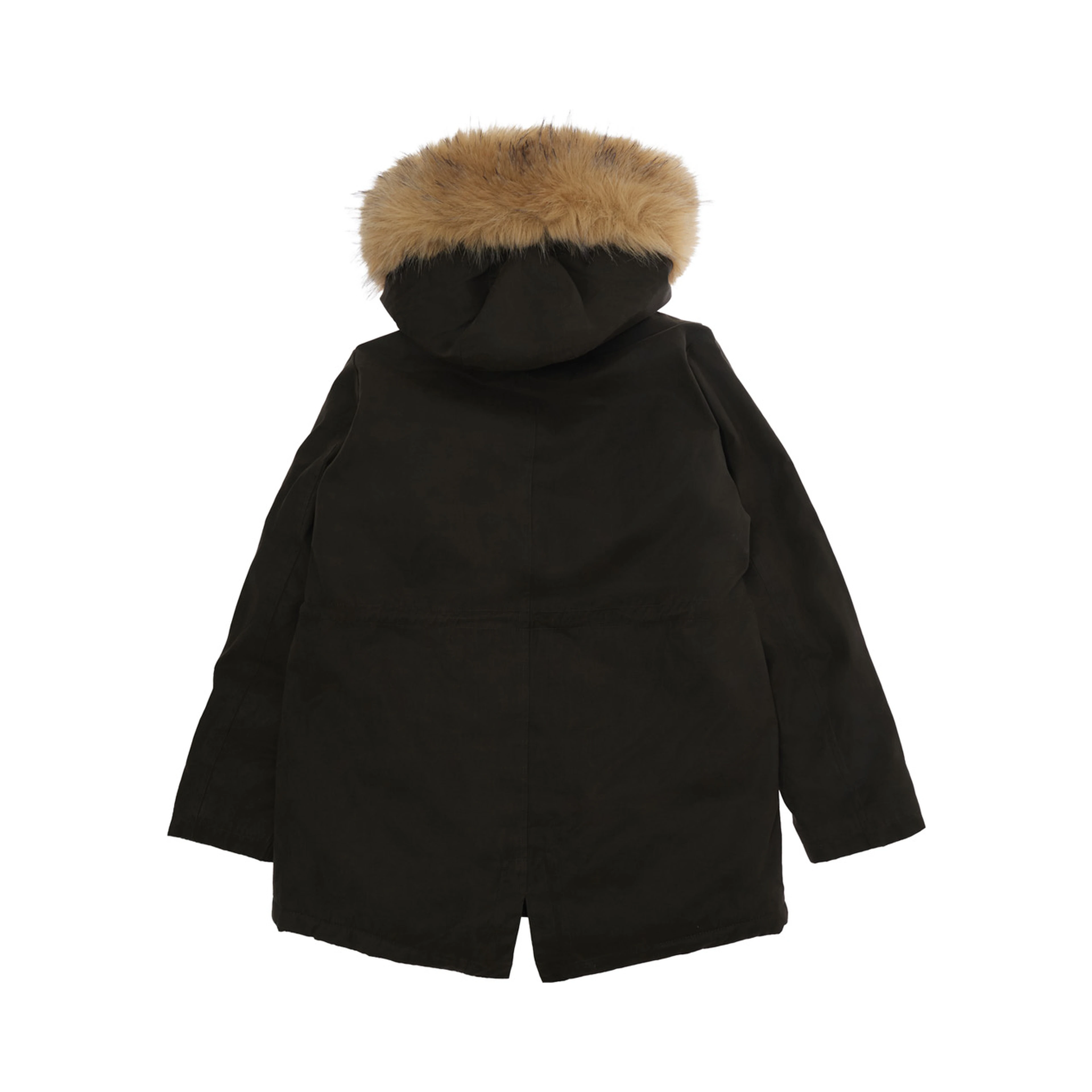 MC2 SAINT BARTH KIDS BRENNA JR WAX PARKA JACKET WITH FAKE FUR. Parka jacket with hood in faux fur and Tech Fabric. Green. Junior.