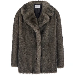 Angelika Jacket Faux Fur with 100% Polyester and Gray for women