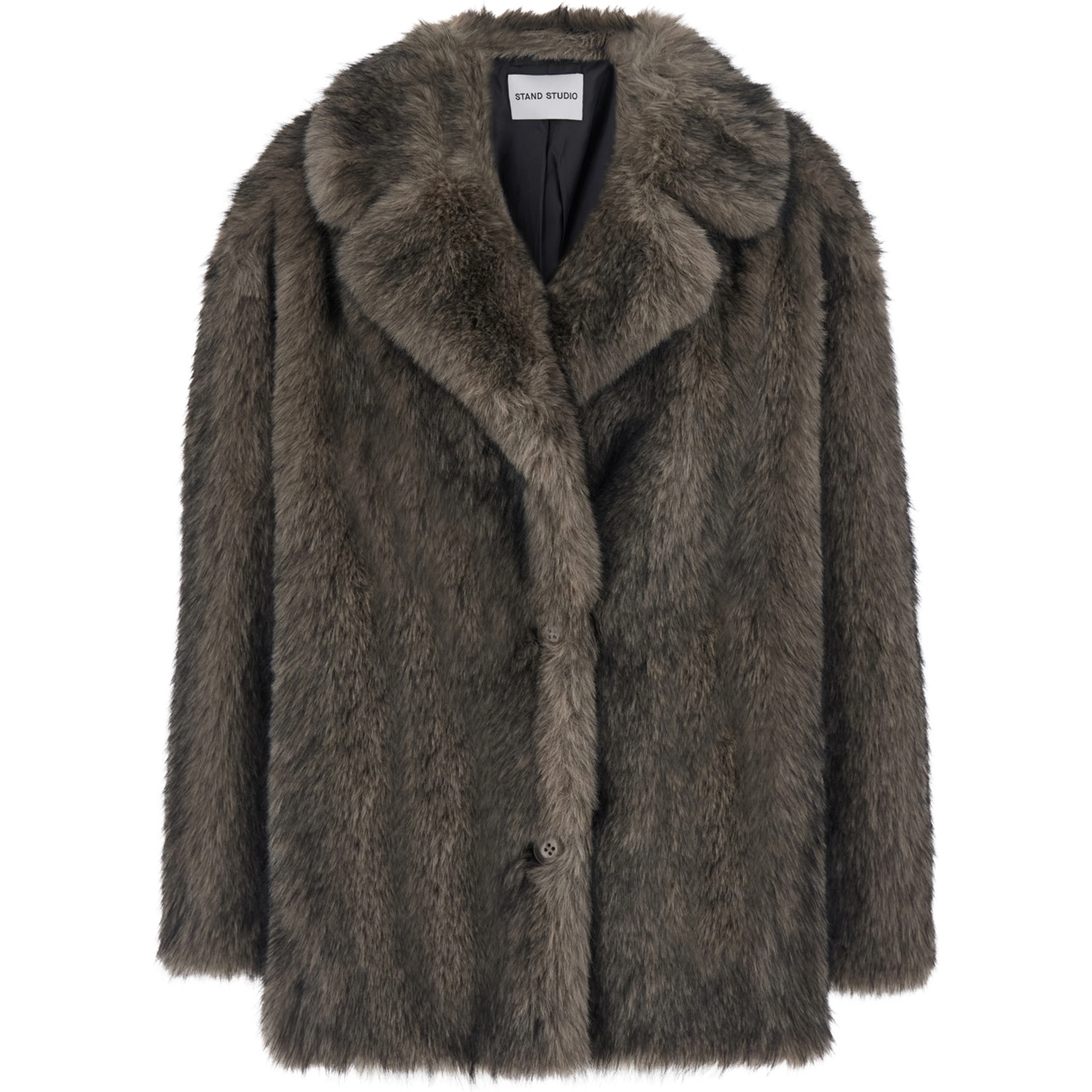 Angelika Jacket Faux Fur with 100% Polyester and Gray for women