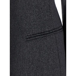 LA VESTE OVALO is a gray jacket with elegant details in Tech Fabric for women