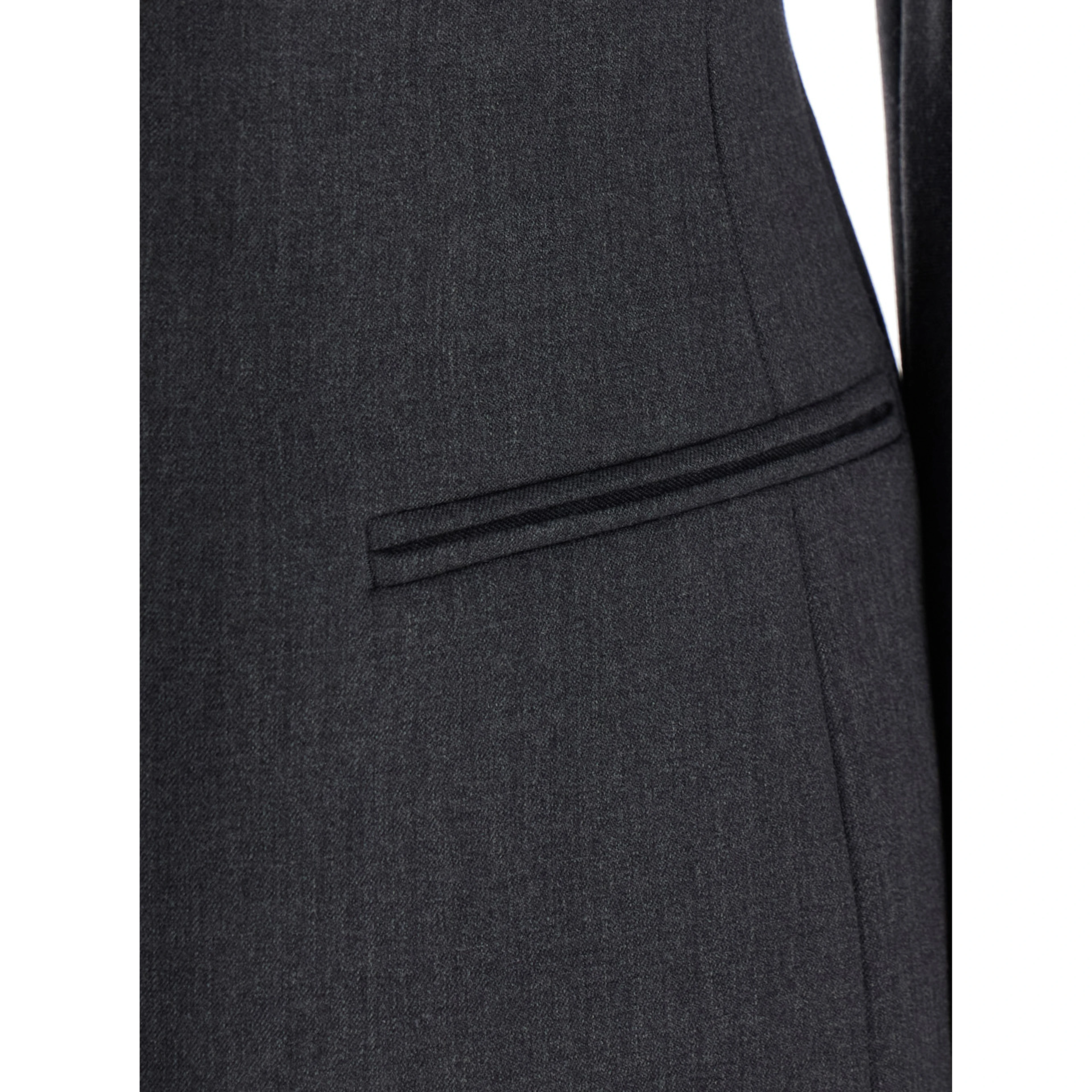 LA VESTE OVALO is a gray jacket with elegant details in Tech Fabric for women