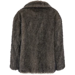 Angelika Jacket Faux Fur with 100% Polyester and Gray for women