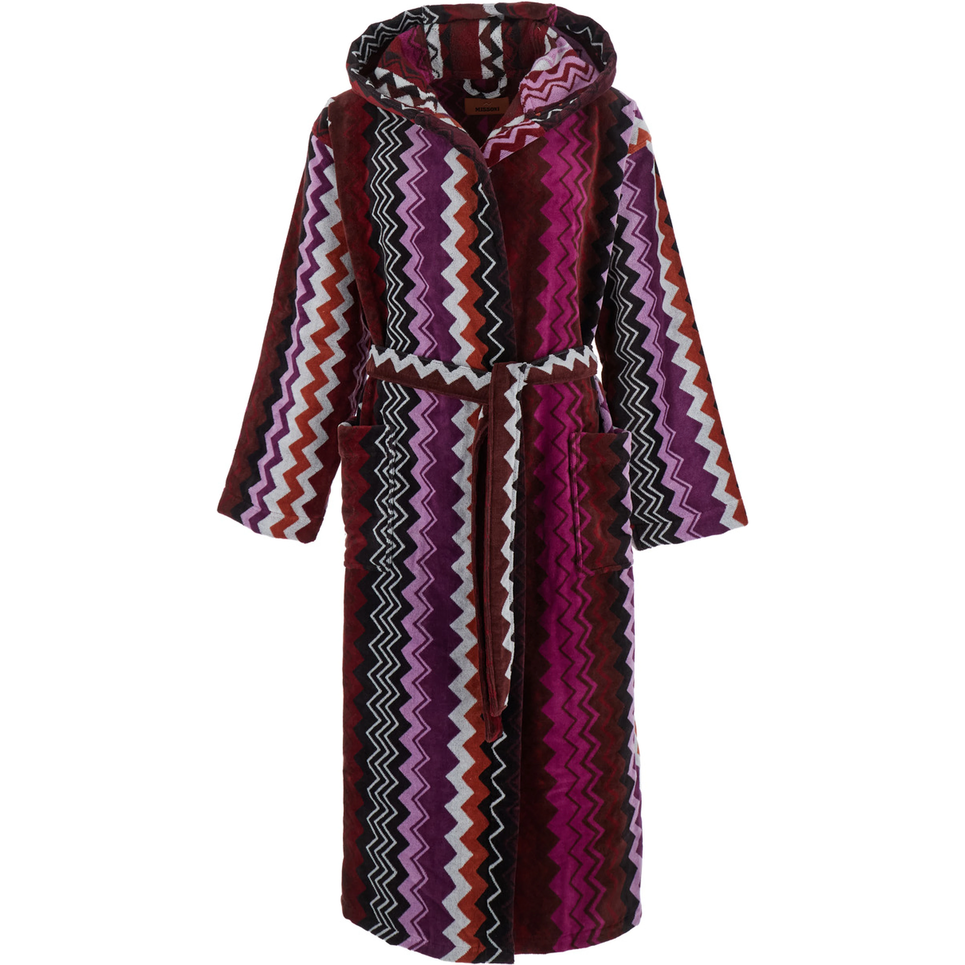 Multicolor hooded bathrobe for men