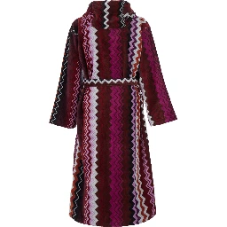 Multicolor hooded bathrobe for men