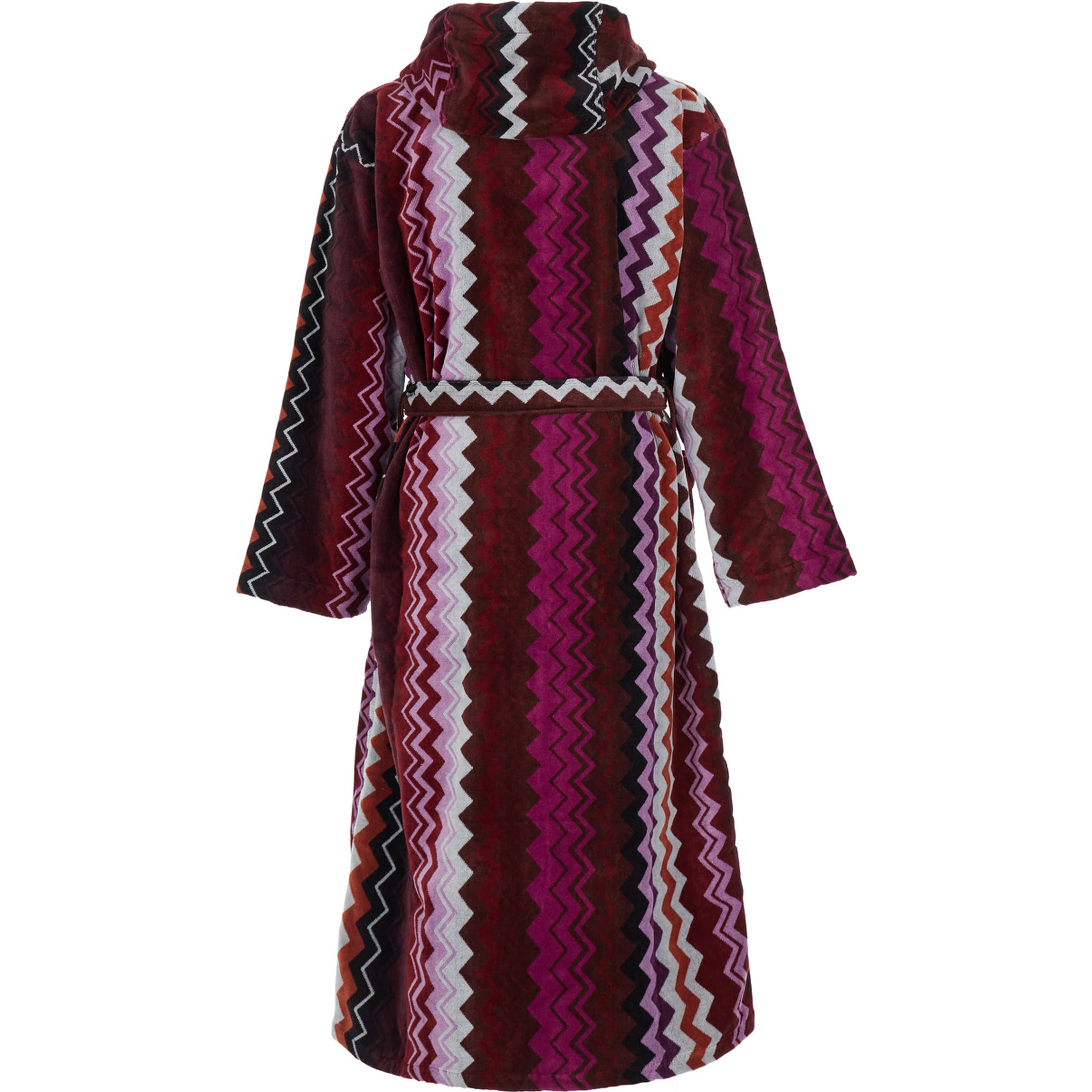 Multicolor hooded bathrobe for men