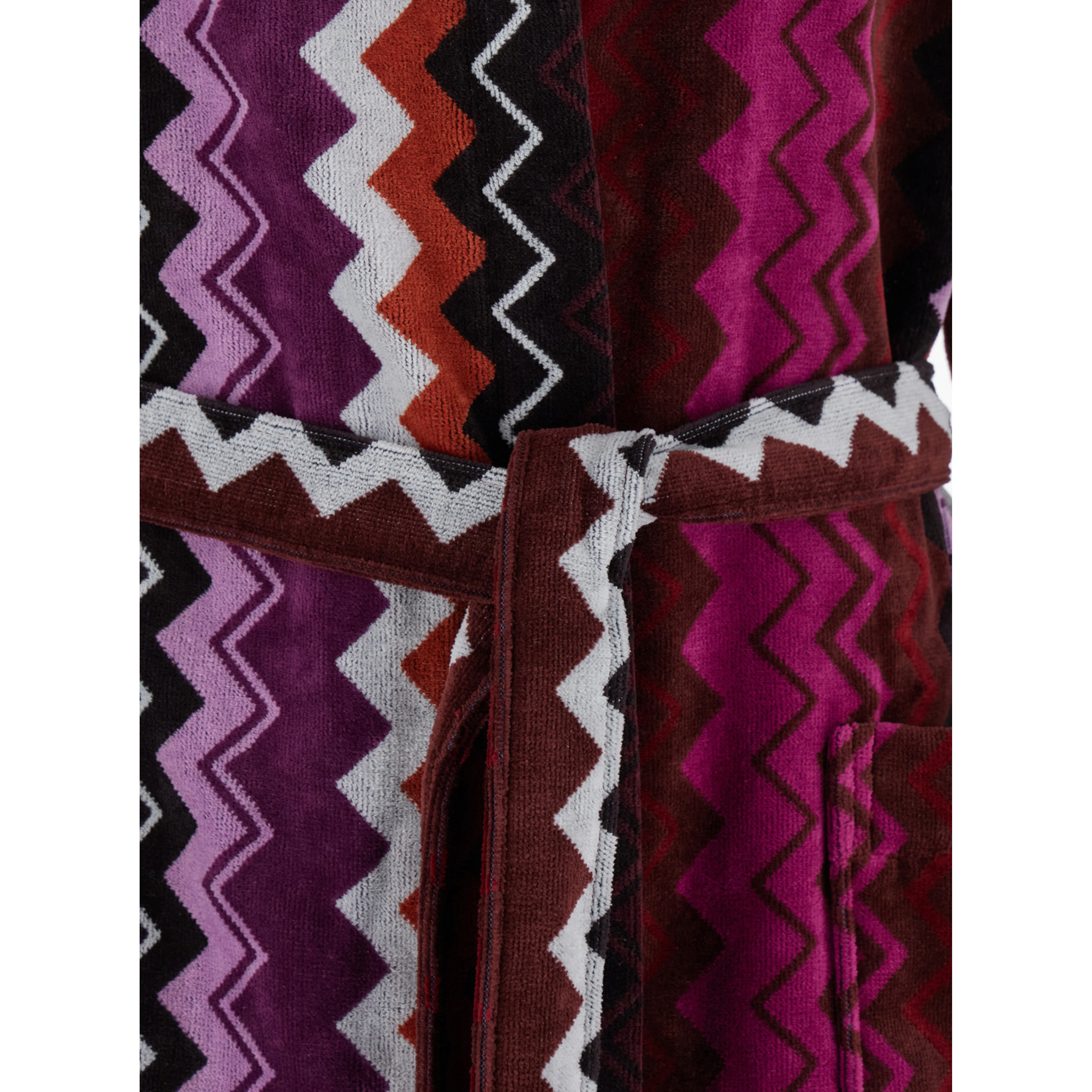 Multicolor hooded bathrobe for men