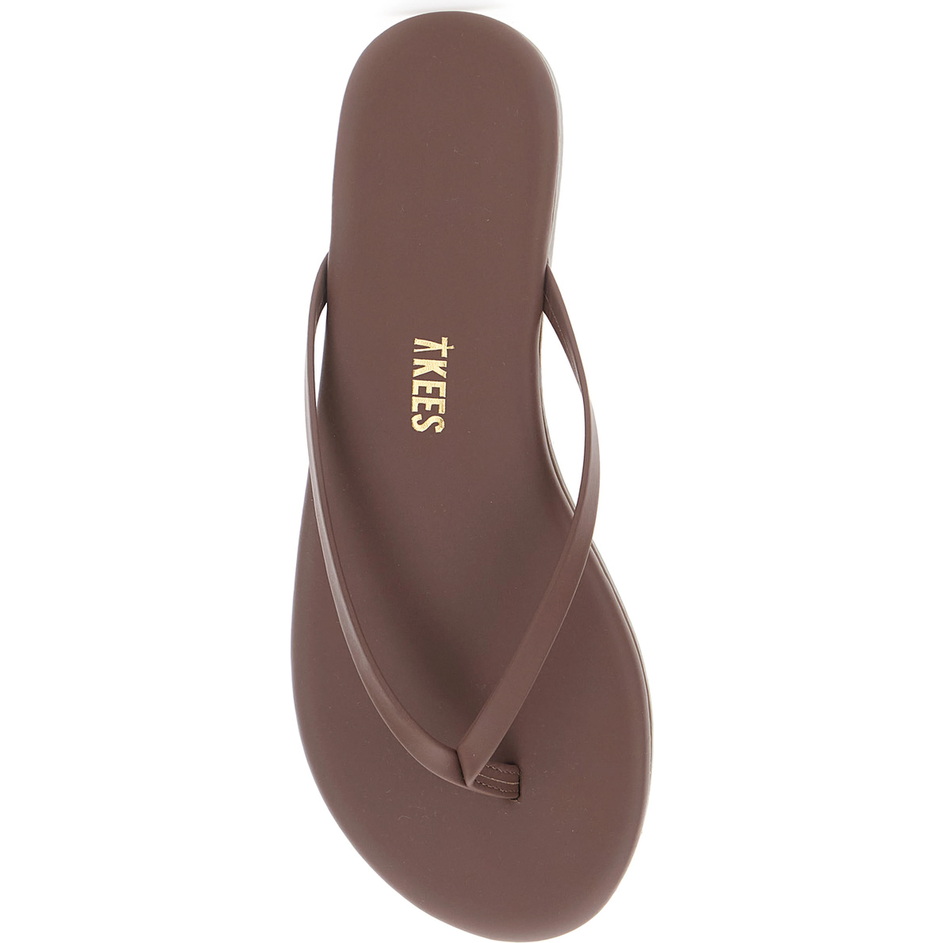 Foundations Brown Flip-Flop Sandals with Logo Imprint in Ecoleather for Women