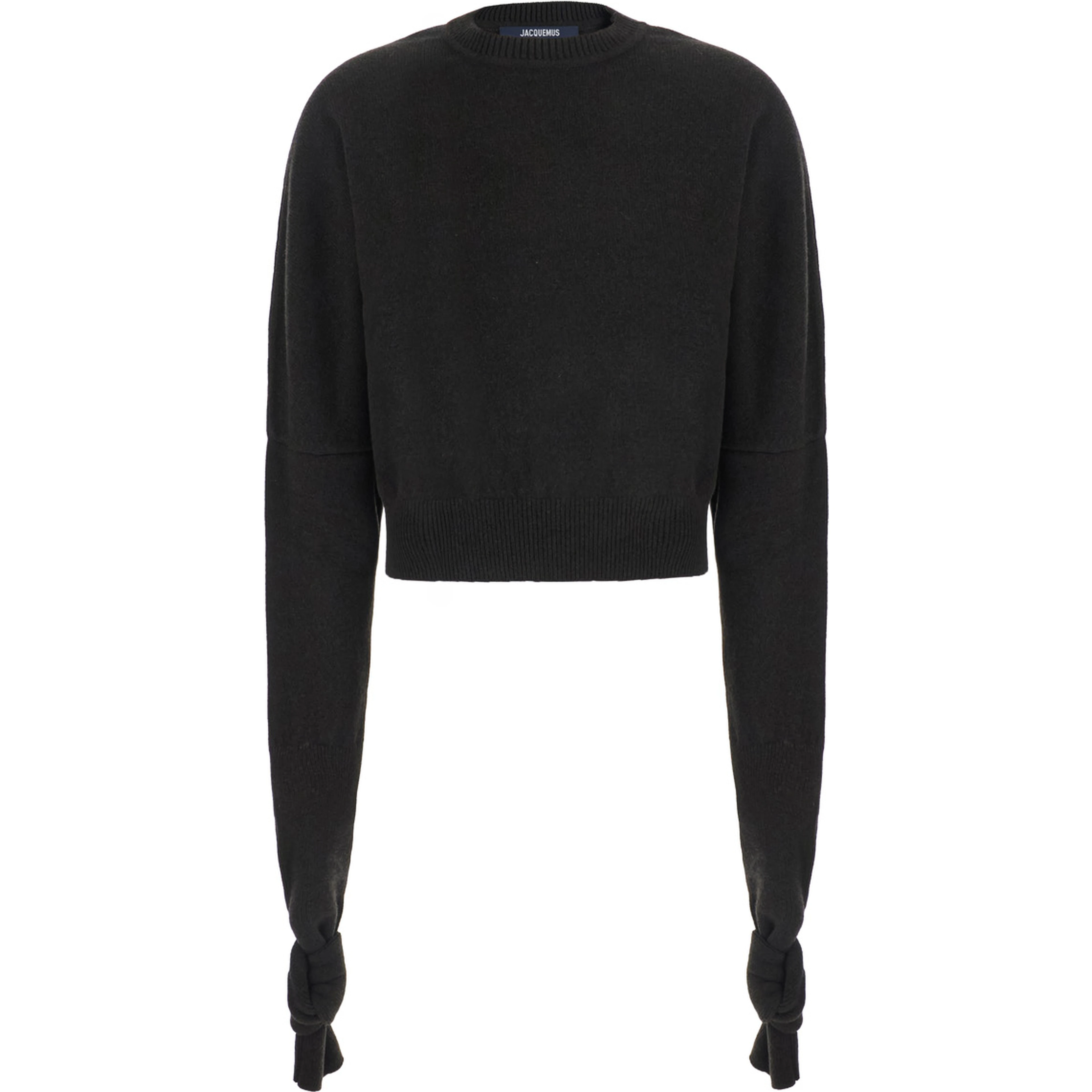 LE PULL FIOCCO is a sweater with a high collar and long sleeves in brown Merino Wool and Cashmere for women
