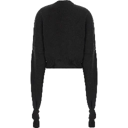 LE PULL FIOCCO is a sweater with a high collar and long sleeves in brown Merino Wool and Cashmere for women