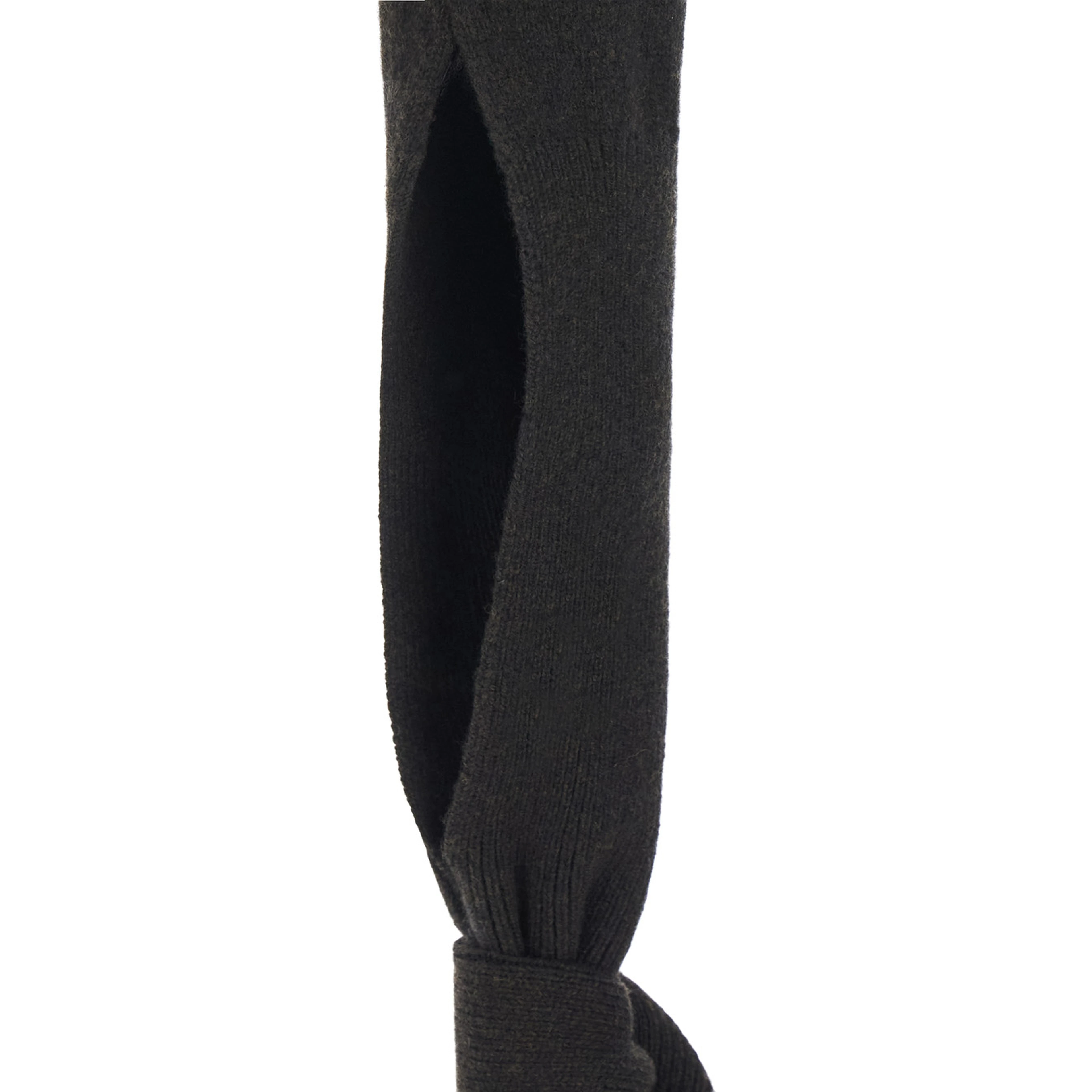LE PULL FIOCCO is a sweater with a high collar and long sleeves in brown Merino Wool and Cashmere for women