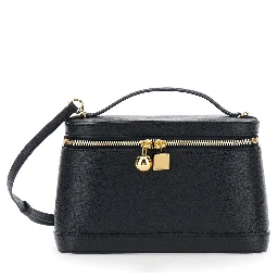 LE PETIT VANITY with leather details and black unisex color