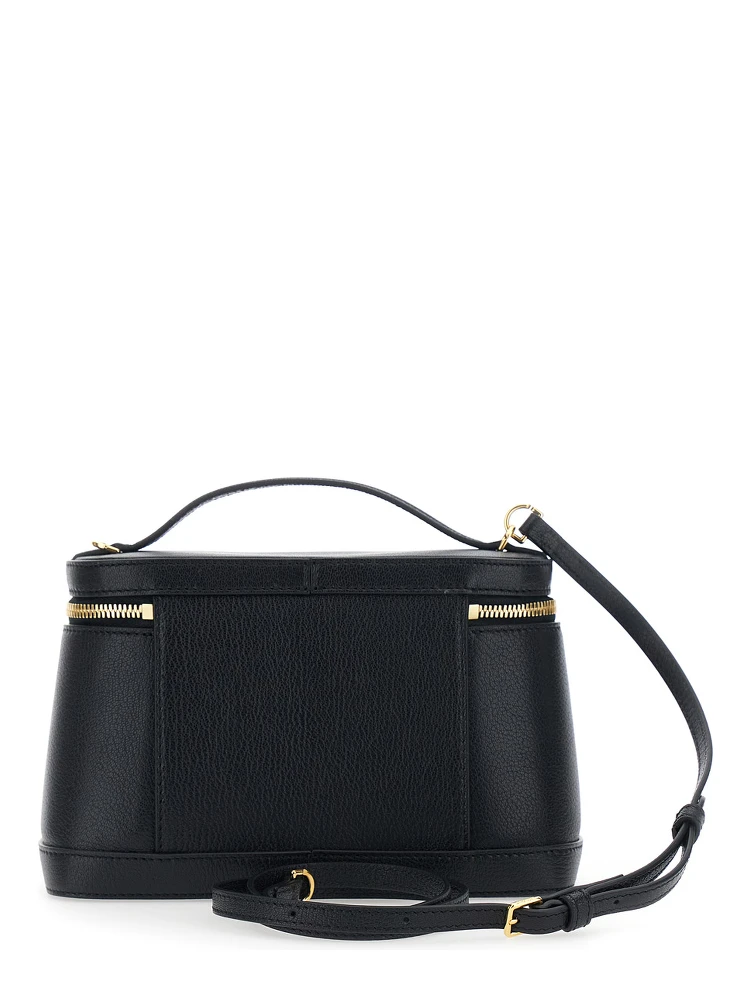 LE PETIT VANITY with leather details and black unisex color alternative