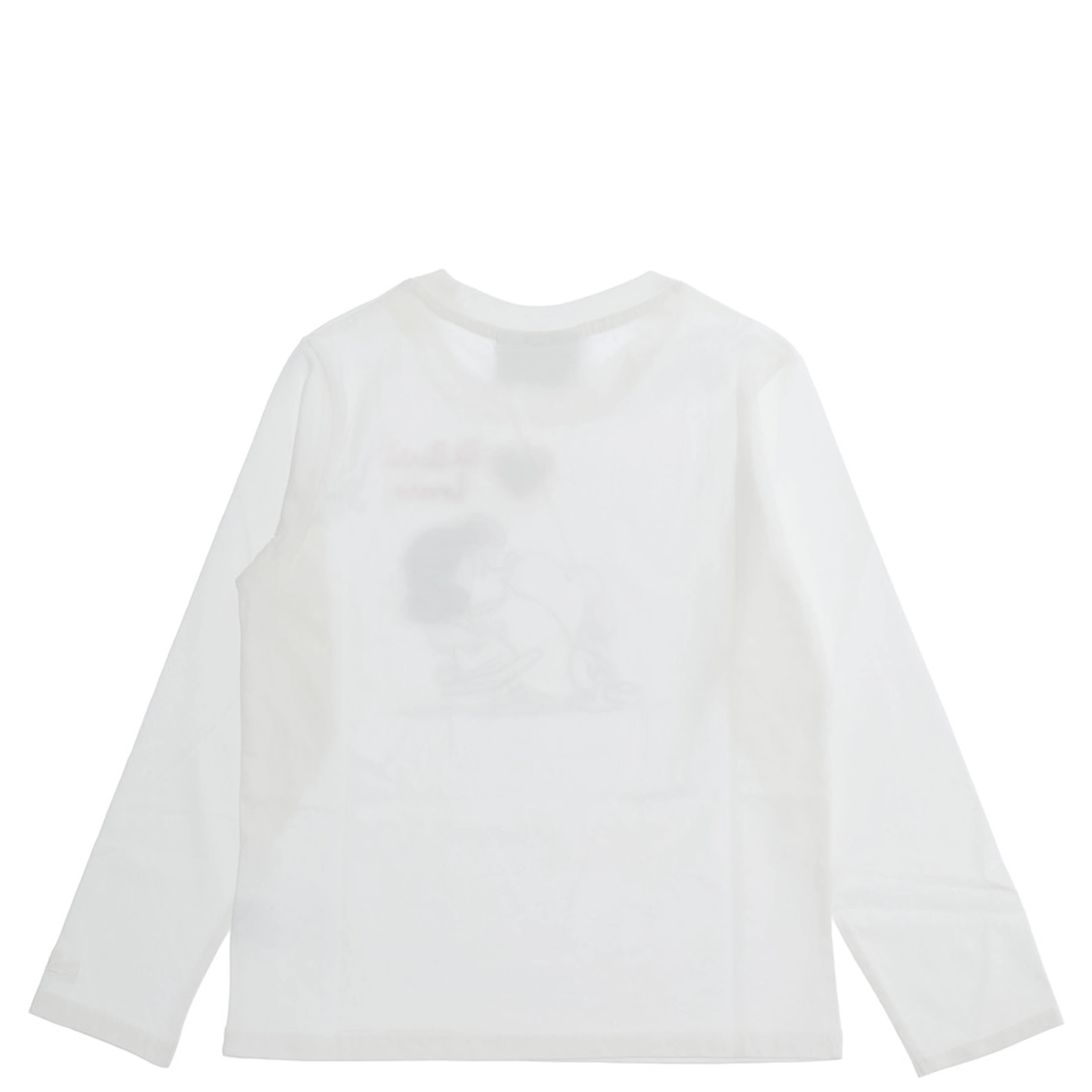 Long-sleeve T-shirt with print in white cotton for Girl