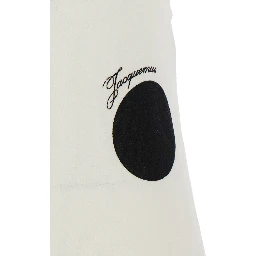 LA ROBE PALMIER POIS is a long dress with long sleeves and a V-neck in Viscose, Polyamide and Elastane in Off-White for women