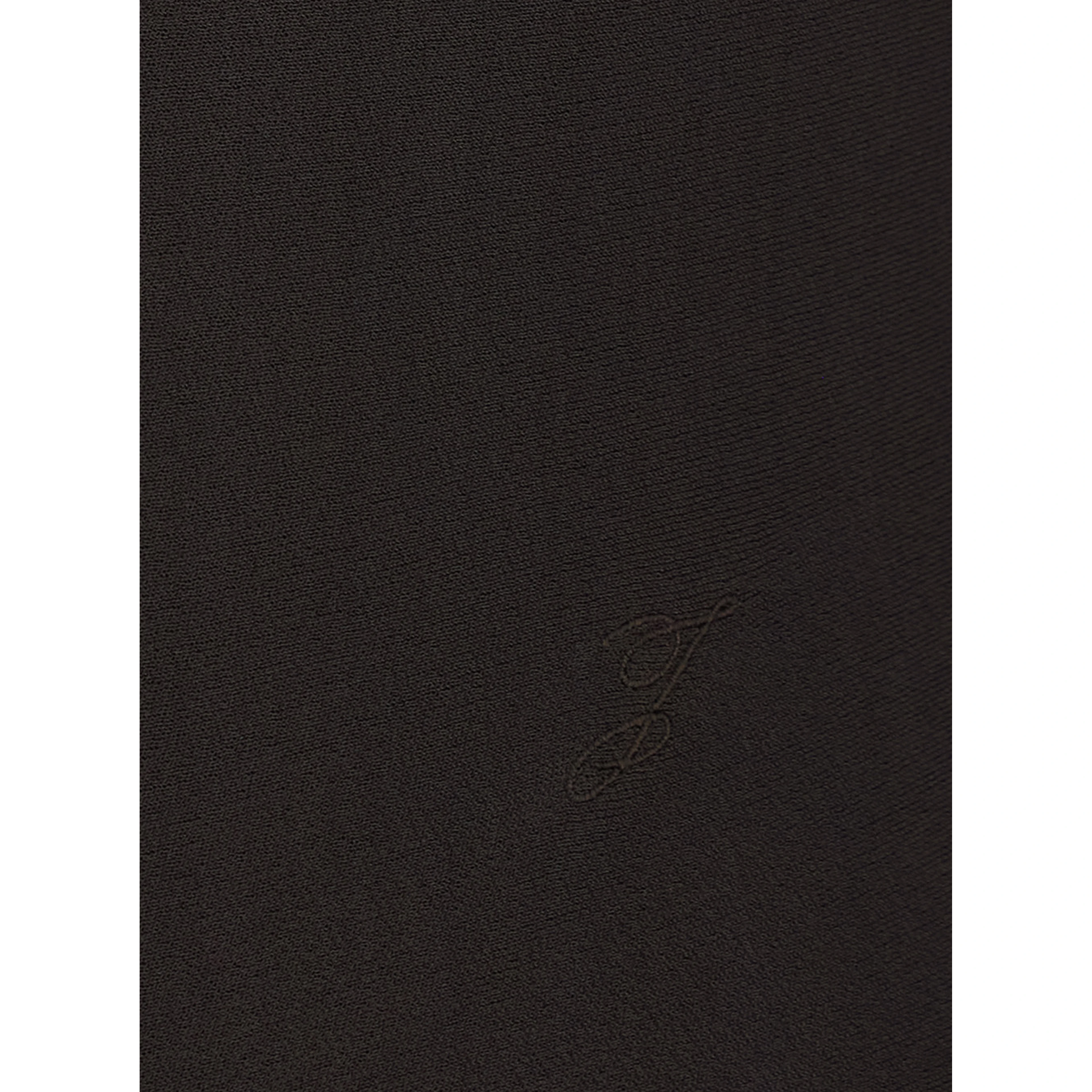 LA MINI ROBE DE MINUIT is a dress characterized by a brown tech fabric and an elegant design for women