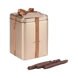 DARK CHOCOLATE COVERED ORANGE PEELS in tin with dark chocolate and orange Multicolor unisex