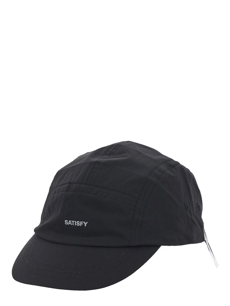 SATISFY PeaceShell Cordura Trail Cap with visor in black Tech Fabric unisex