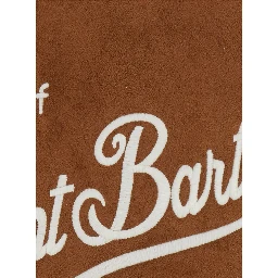 MC2 SAINT BARTH KIDS Brown women’s handbag with shoulder strap and synthetic fur in Tech Fabric