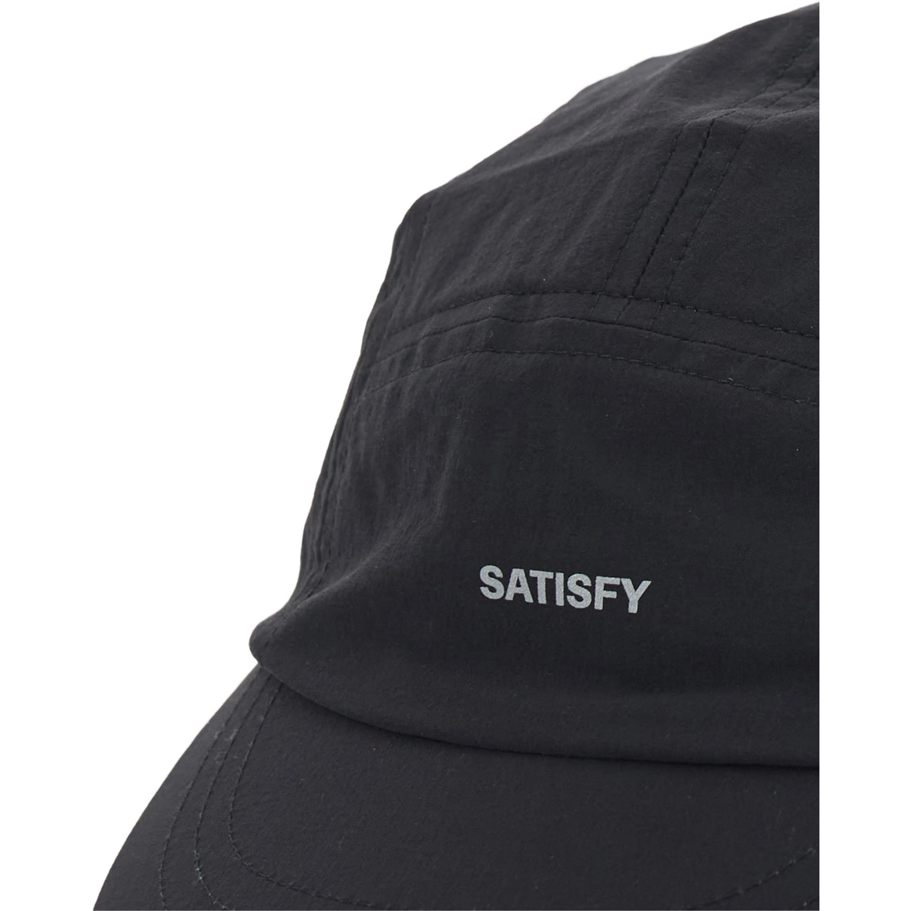 SATISFY PeaceShell Cordura Trail Cap with visor in black Tech Fabric unisex