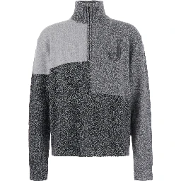 LE CAMIONNEUR ORLANDO is a gray cotton sweater with a crew neck and long sleeves, unisex