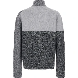 LE CAMIONNEUR ORLANDO is a gray cotton sweater with a crew neck and long sleeves, unisex