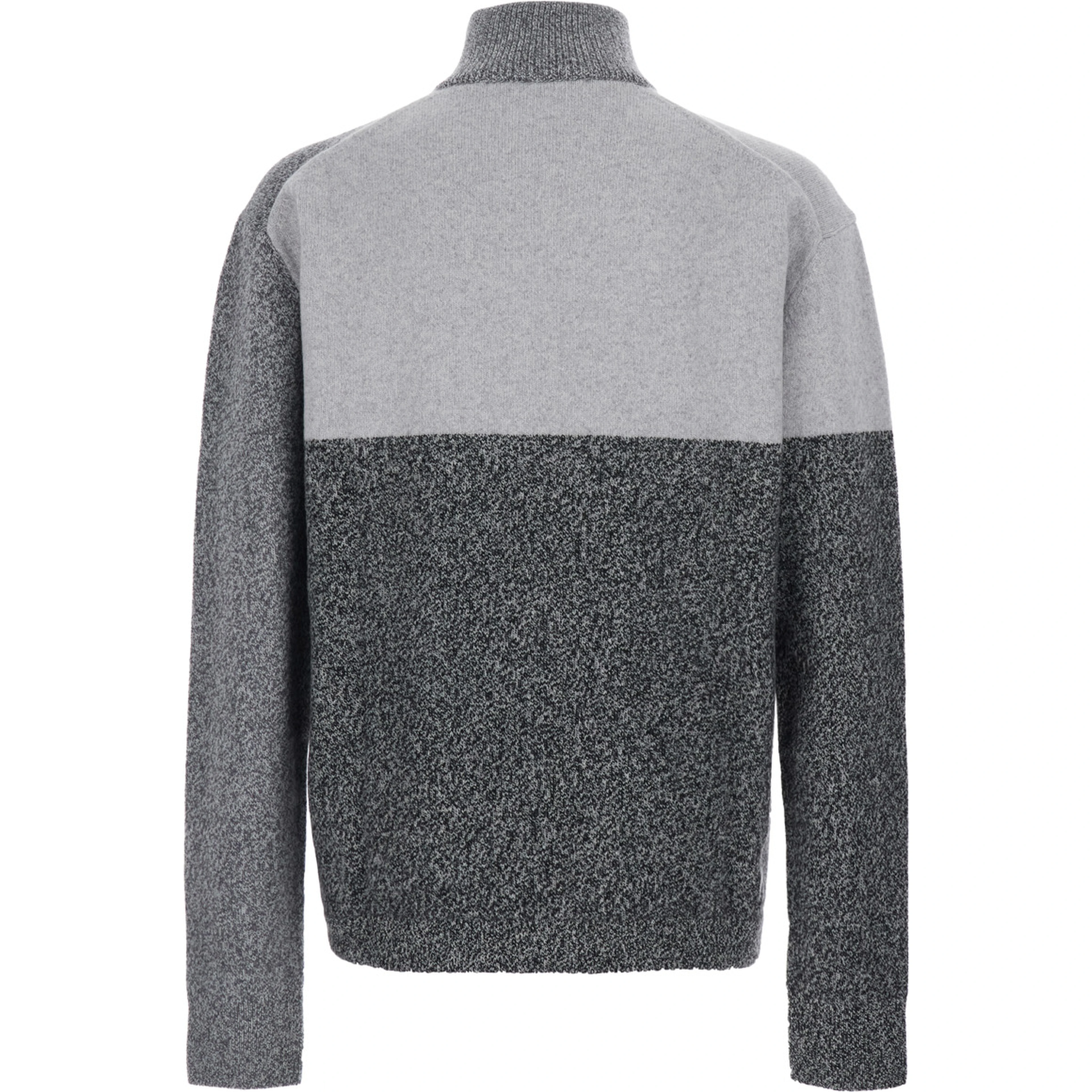 LE CAMIONNEUR ORLANDO is a gray cotton sweater with a crew neck and long sleeves, unisex