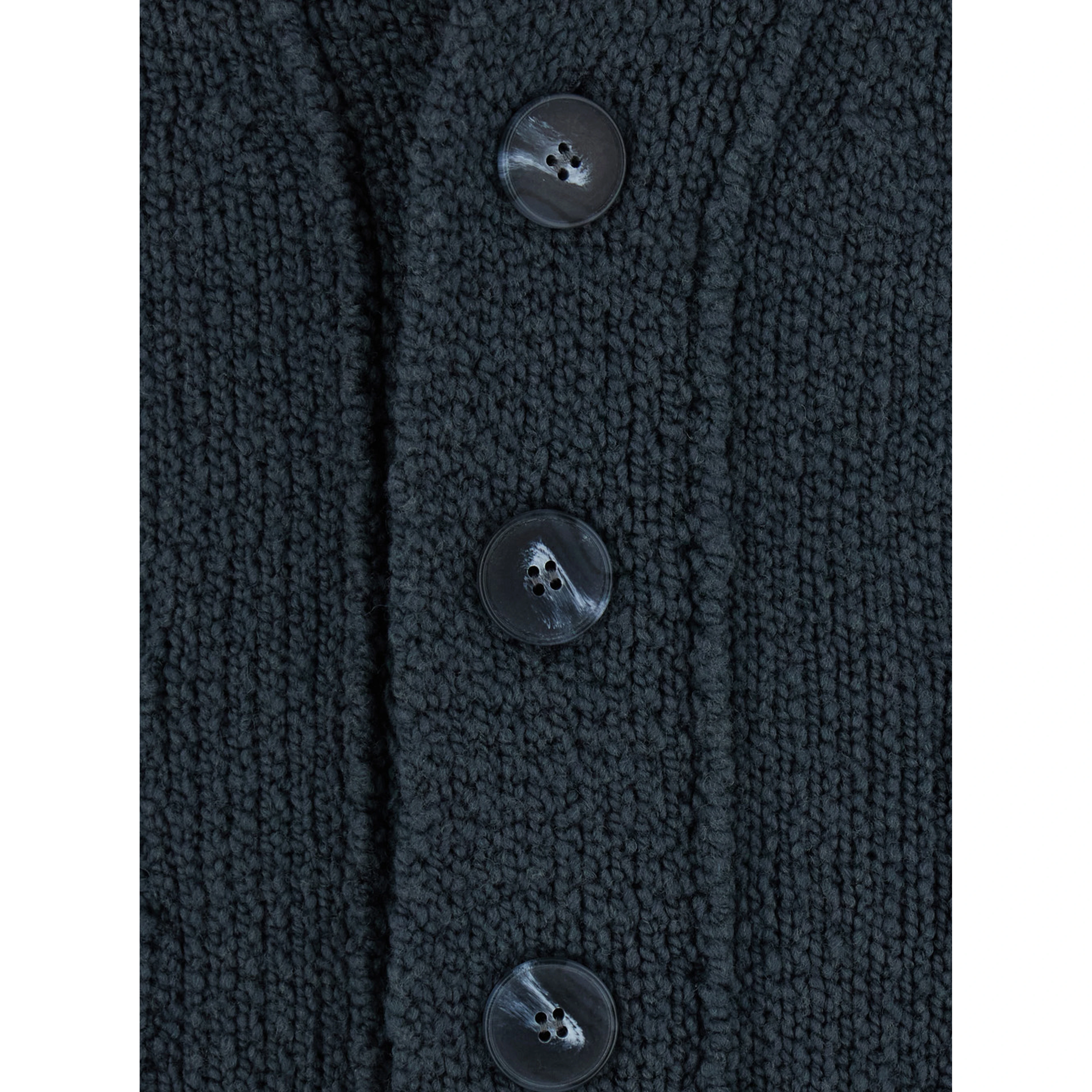 CARDIGAN BUTTONS with collar and long sleeves in wool, acrylic, polyamide and elastane, gray, women