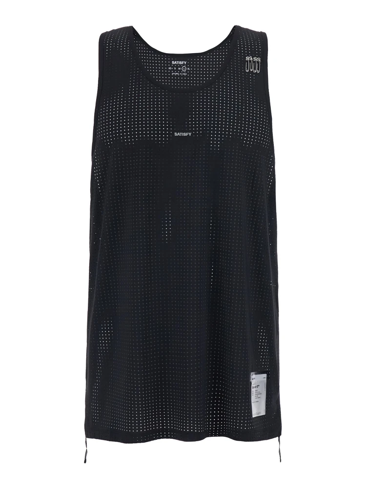 SATISFY Space-O Singlet top in black fabric
