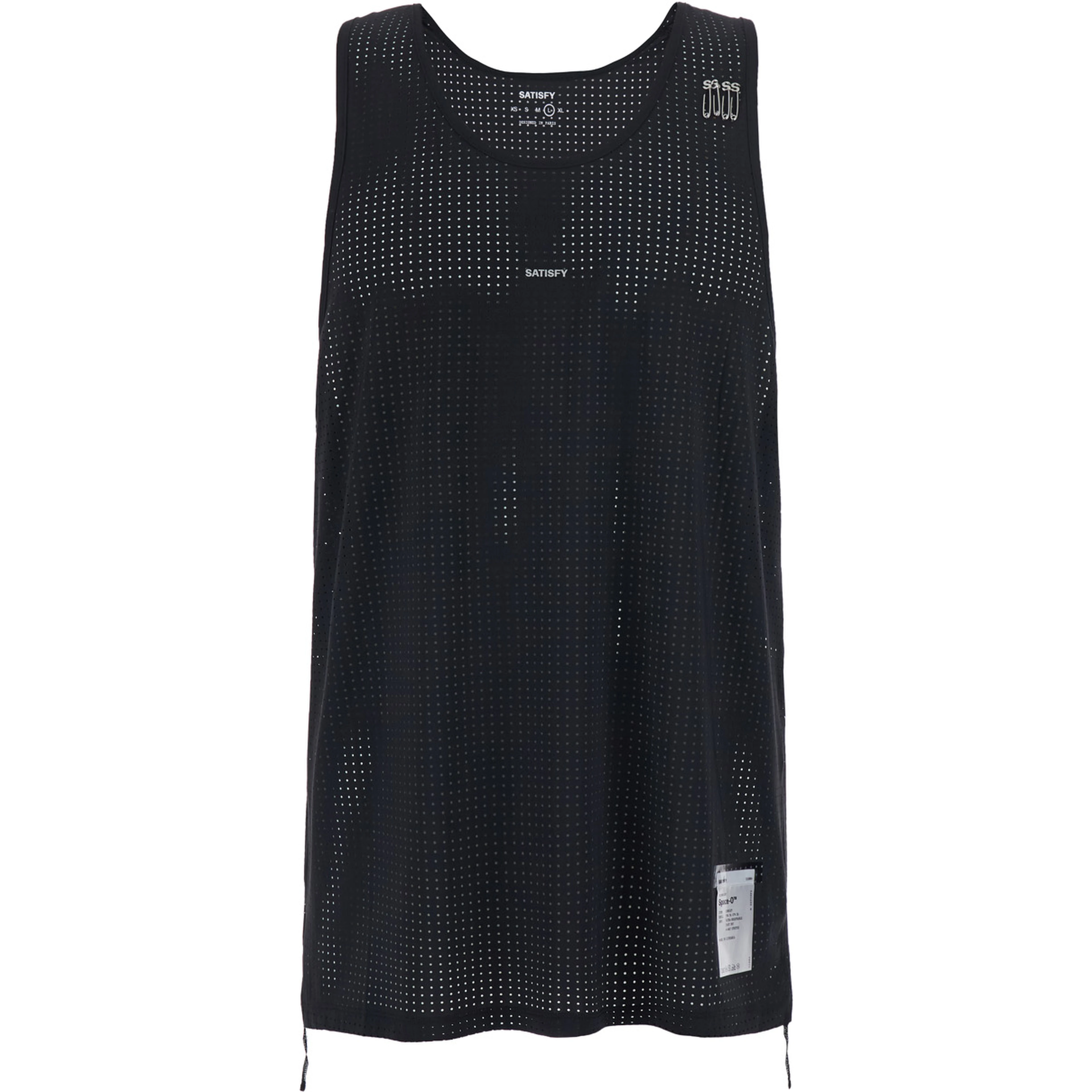 SATISFY Space-O Singlet top in black fabric