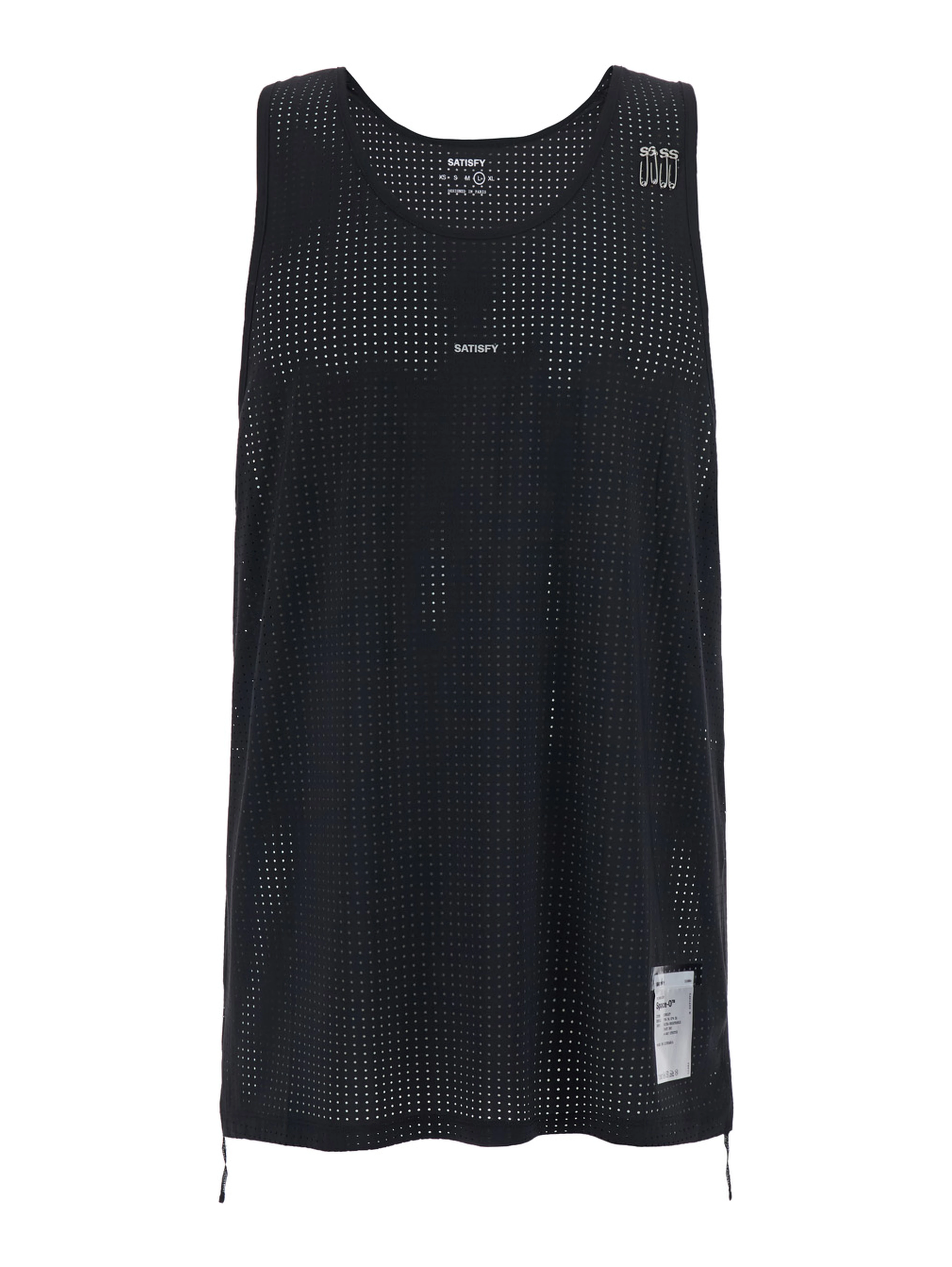SATISFY Space-O Singlet top in black fabric