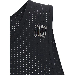 SATISFY Space-O Singlet top in black fabric