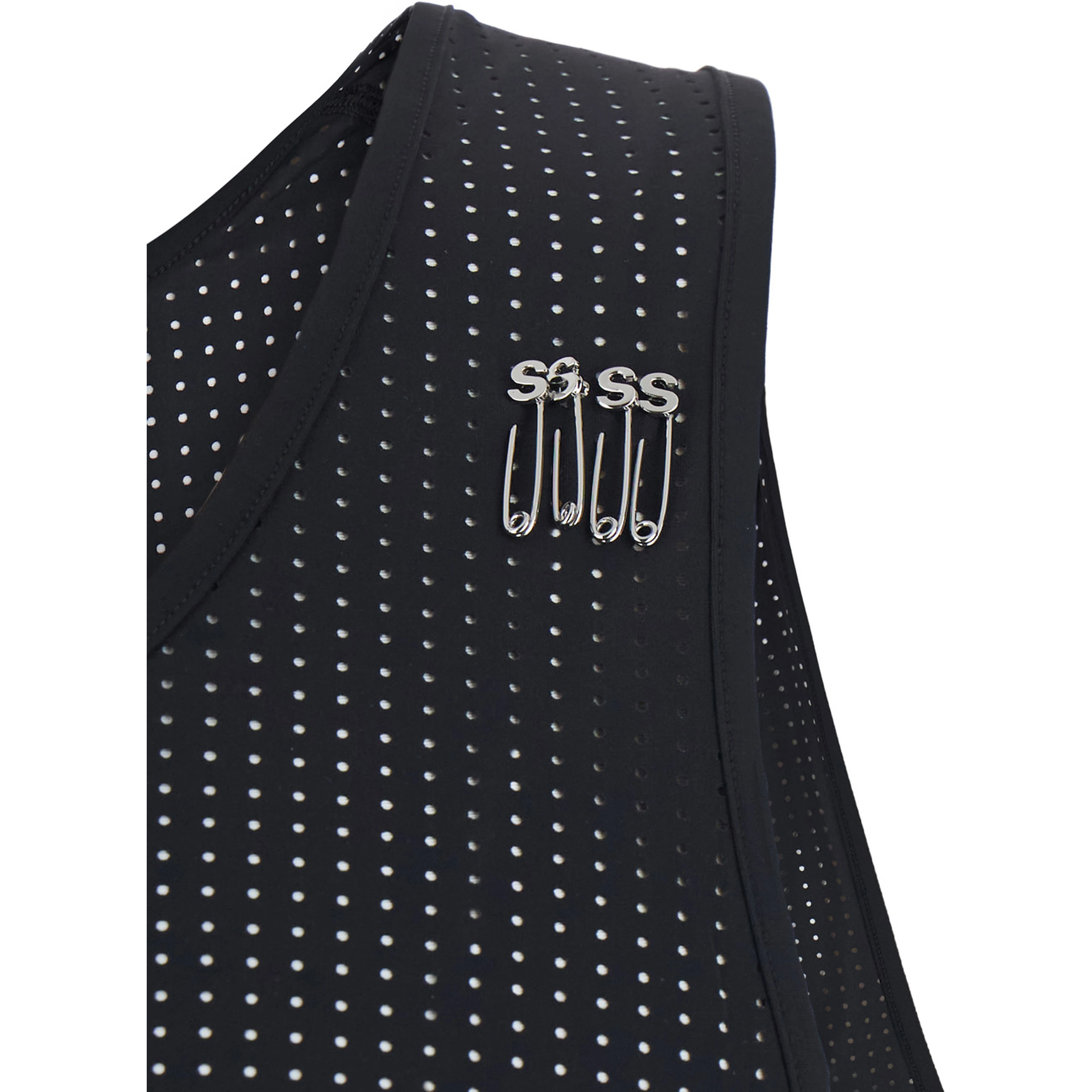 SATISFY Space-O Singlet top in black fabric