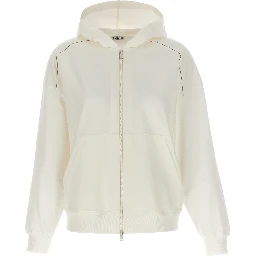 White Cotton Hoodie