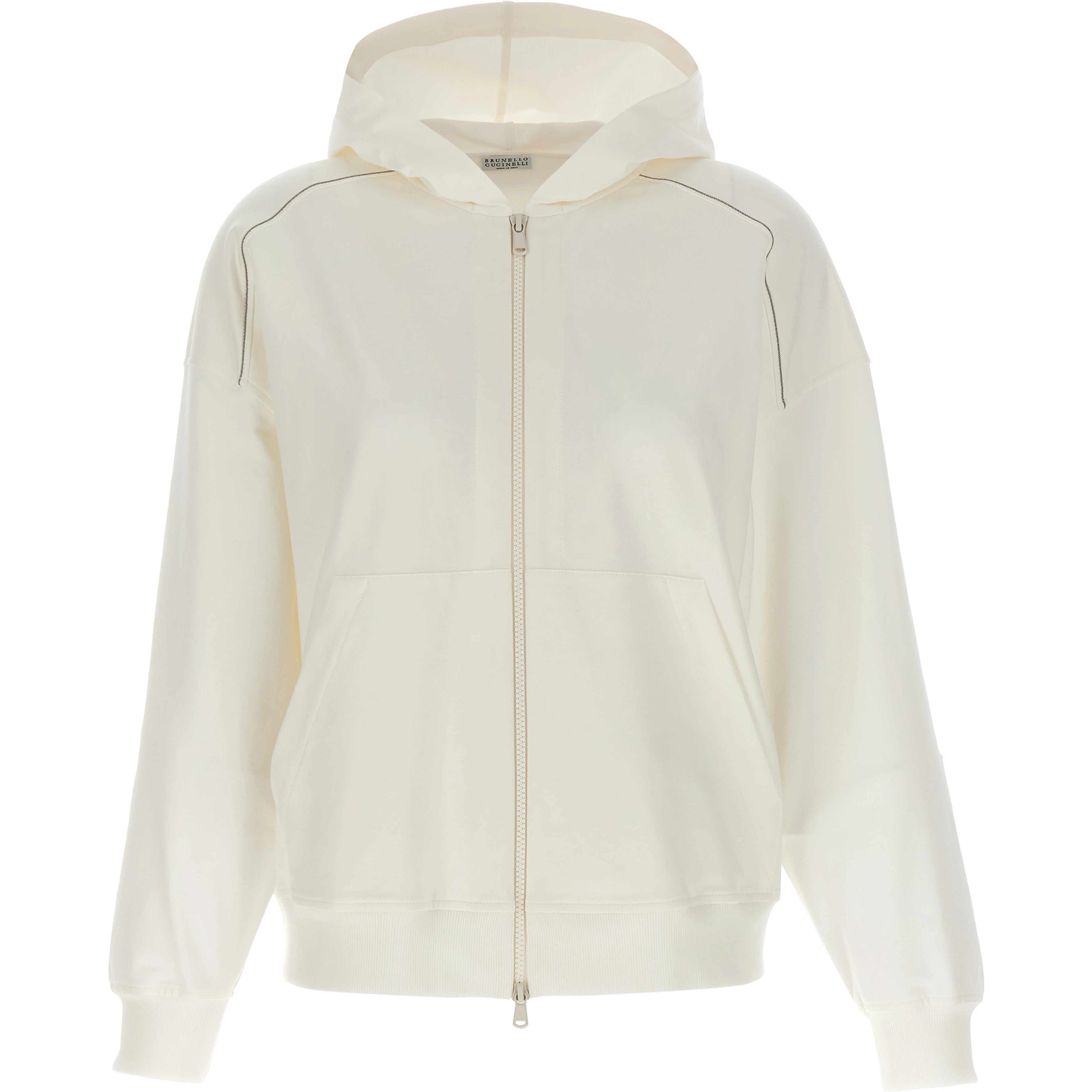 White Cotton Hoodie