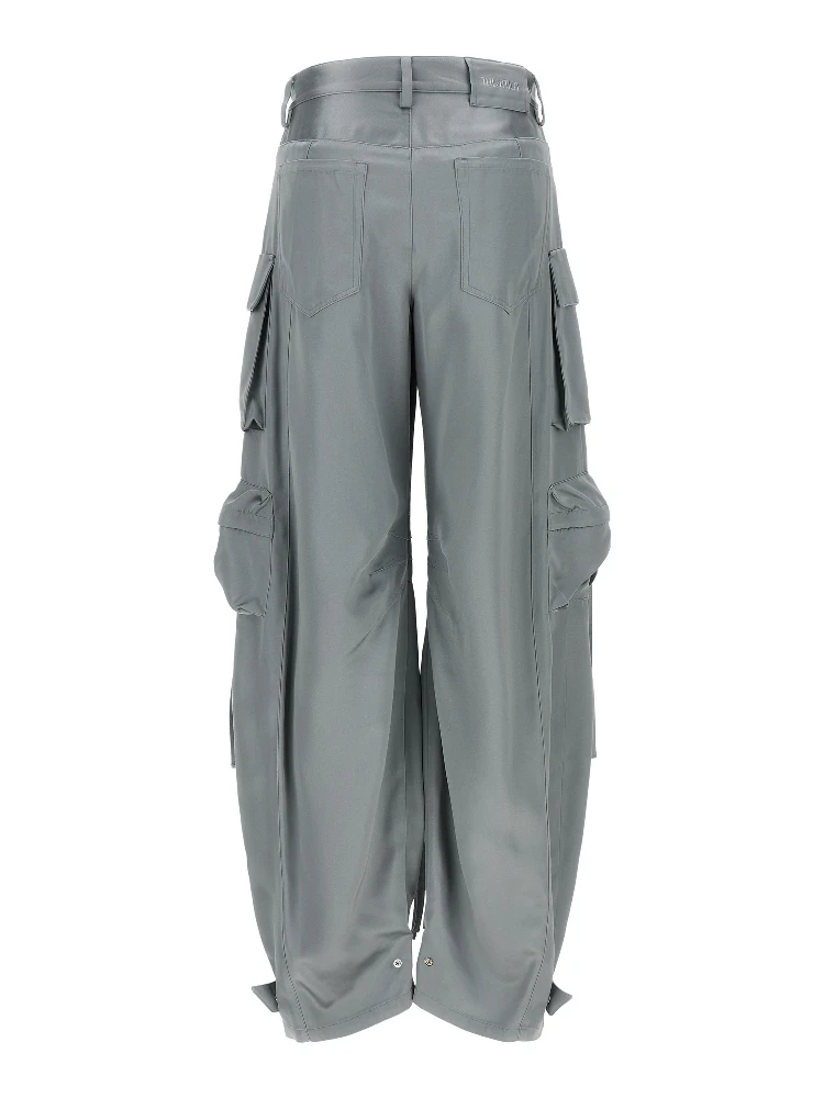 Gray Viscose Cargo Pants alternative