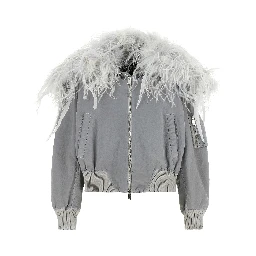 Gray Polyamide Bomber