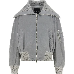 Gray Polyamide Bomber