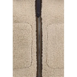 Beige Polyester Full-Length Jacket