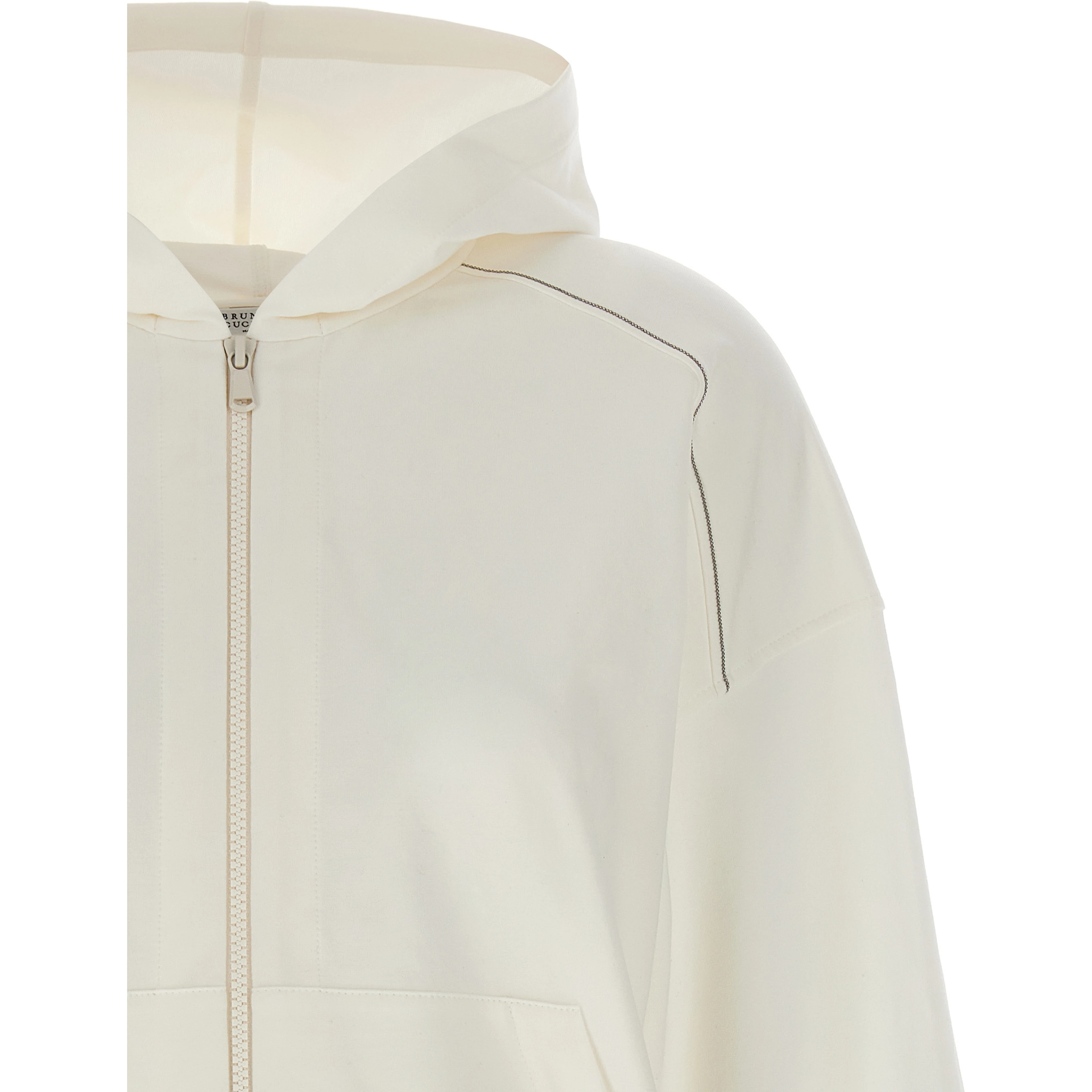 White Cotton Hoodie