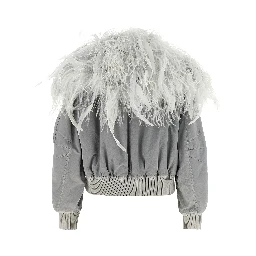 Gray Polyamide Bomber