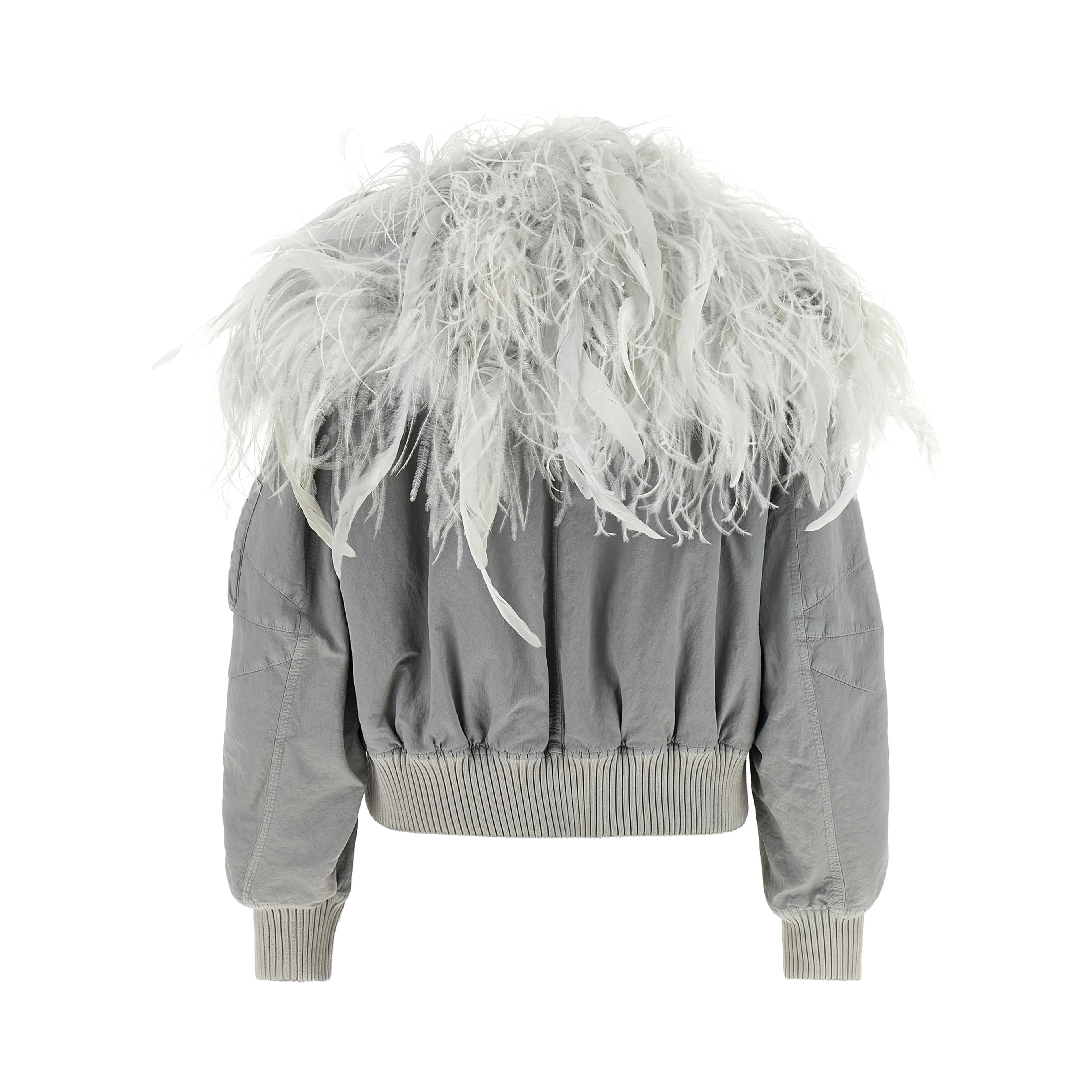 Gray Polyamide Bomber