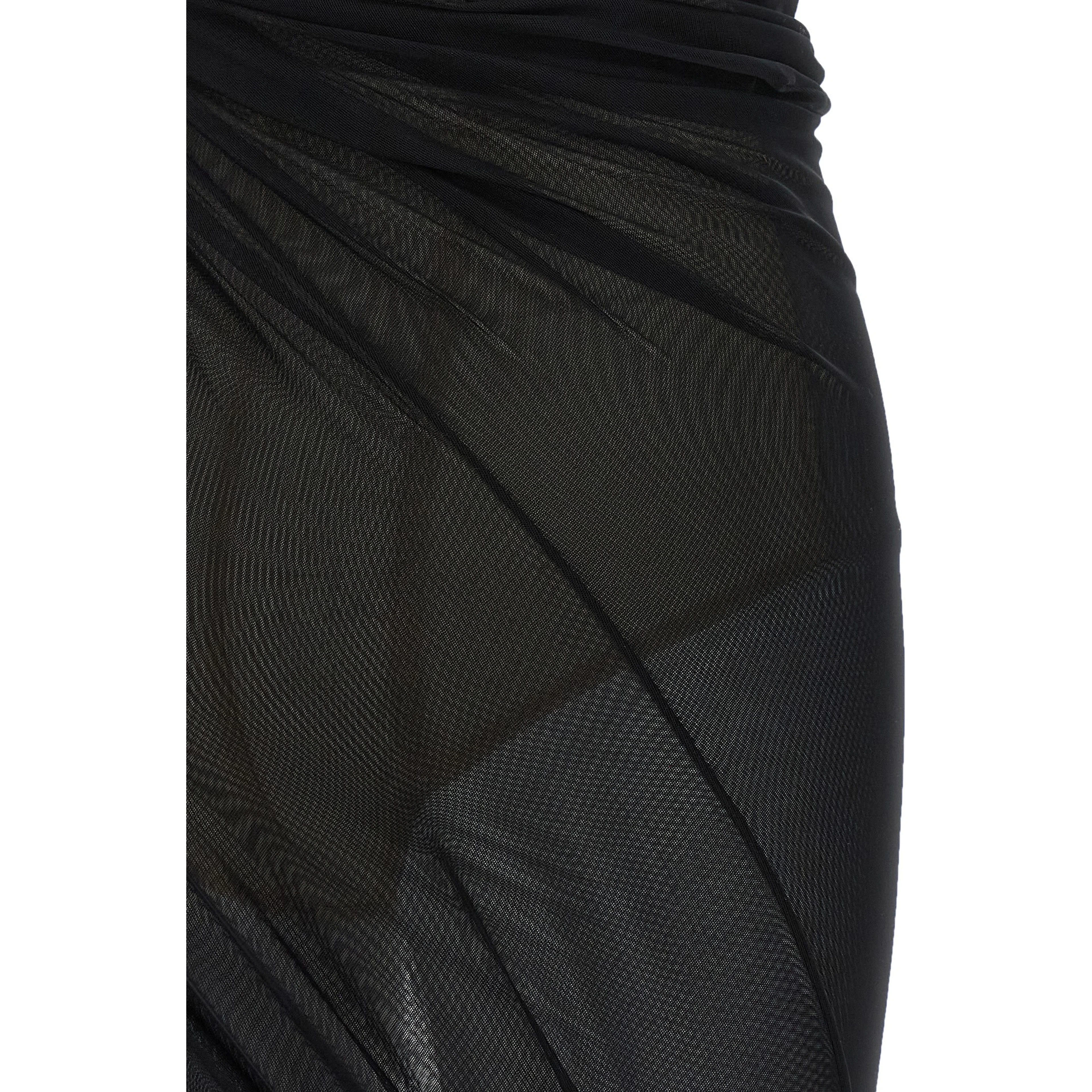 Black Polyamide Midi Dress