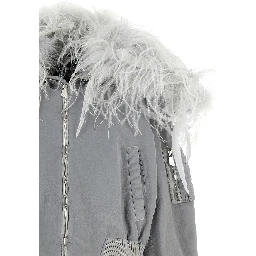 Gray Polyamide Bomber